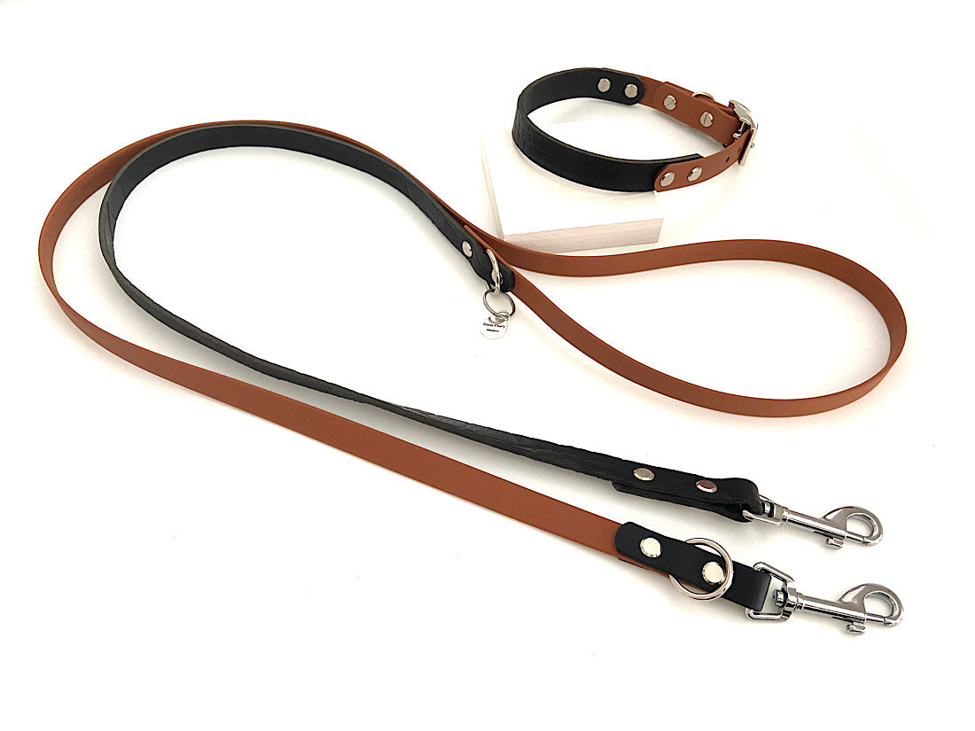 Leather 1in Dark Brown Dog Leash